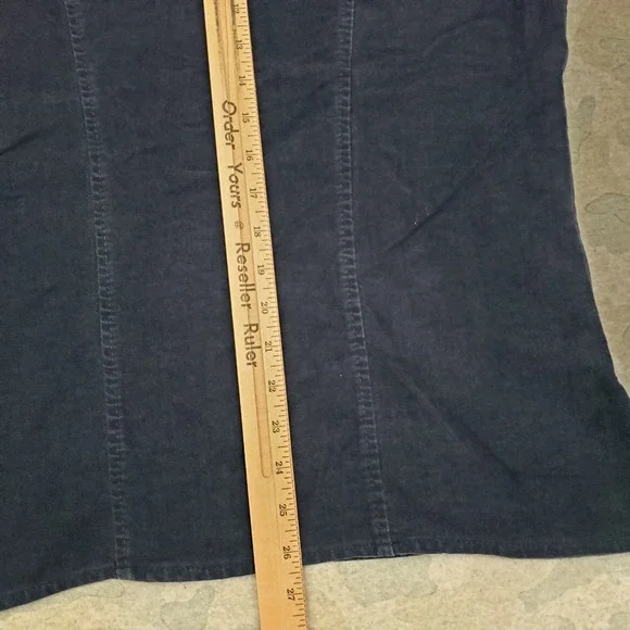 Vintage Eddie Bauer Shirt Mens Small Blue Pockets Snap Up Long Sleeve - Picture 7 of 8